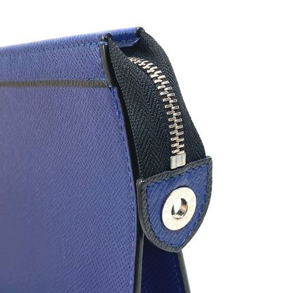 LOUIS VUITTON business bag M30575 Taiga Leather blue Taiga Pochette Voyage MM