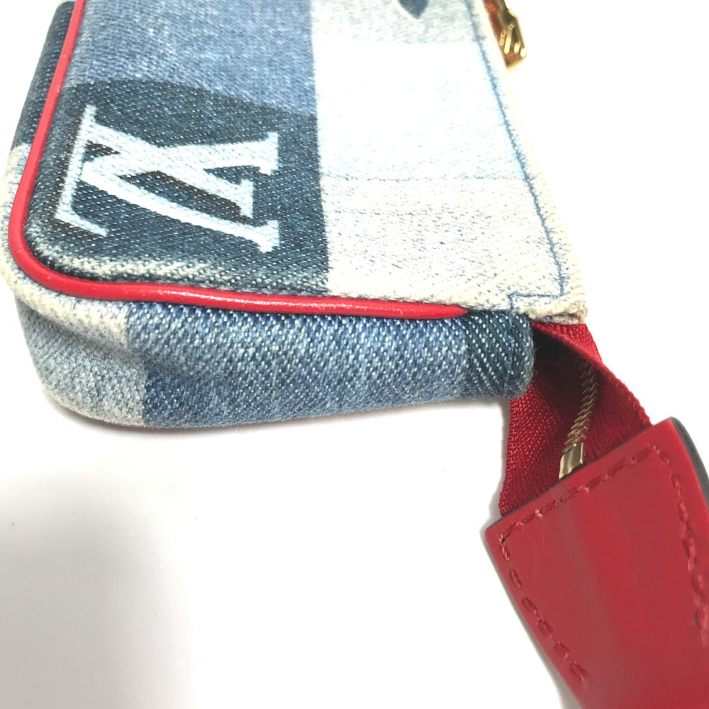 LOUIS VUITTON Coin case M68760 denim blue Monogram denim Micro pochette Accessoires