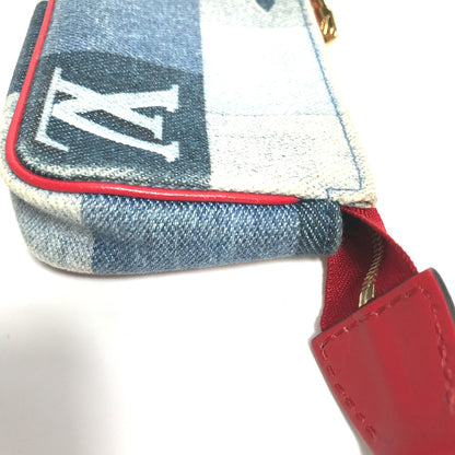 LOUIS VUITTON Coin case M68760 denim blue Monogram denim Micro pochette Accessoires