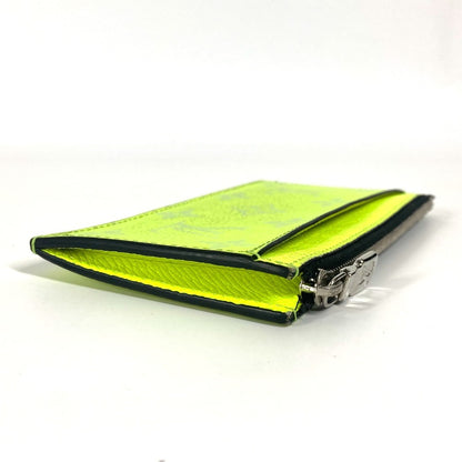 LOUIS VUITTON Coin case M30320 Taiga Leather, Monogram Canvas Fluorescent yellow Taigalama Coin card holder