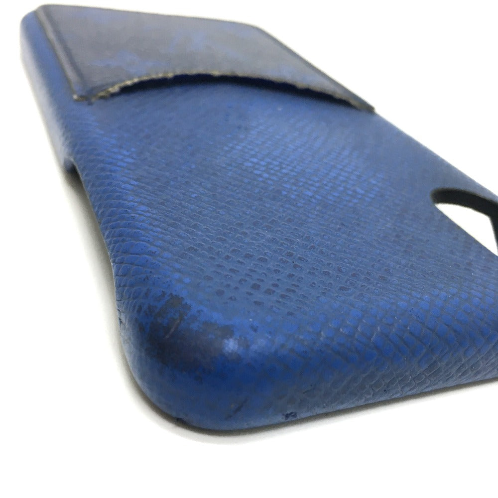 LOUIS VUITTON iPhone case M67680 Taiga Leather, Monogram Canvas blue Taigalama IPHONE / Bumper XS