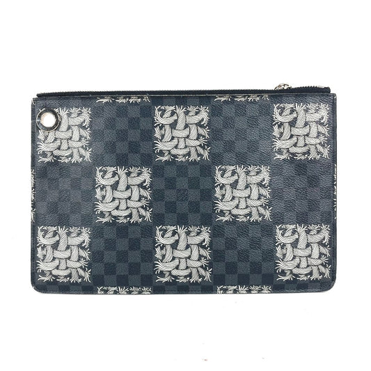 LOUIS VUITTON Clutch bag N61231 Damier Grafitto Canvas black Damier Grafitte Pochette Jules PM