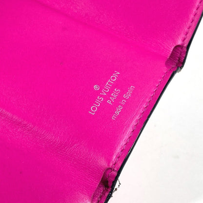 LOUIS VUITTON Trifold wallet M30773 Taiga Leather, Monogram Canvas pink Taigalama Discovery compact wallet