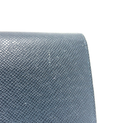 LOUIS VUITTON Long Wallet Purse M64010 Taiga Leather blue Taiga Stripe Portefeuille Brother