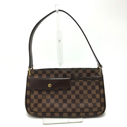 LOUIS VUITTON Shoulder Bag N51129 Damier canvas Brown Damier Aubagne Women Used Authentic