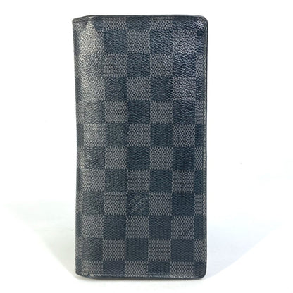 LOUIS VUITTON Long Wallet Purse N62655 Damier Grafitto Canvas black Damier Grafitte Portefeuille Brazza