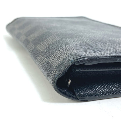 LOUIS VUITTON Long Wallet Purse N62655 Damier Grafitto Canvas black Damier Grafitte Portefeuille Brazza