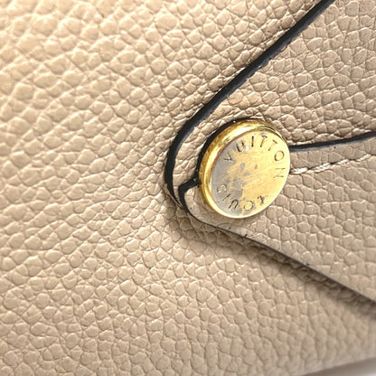 LOUIS VUITTON Pouch M61477 leather beige pouch with flap Pochette Rivet GM