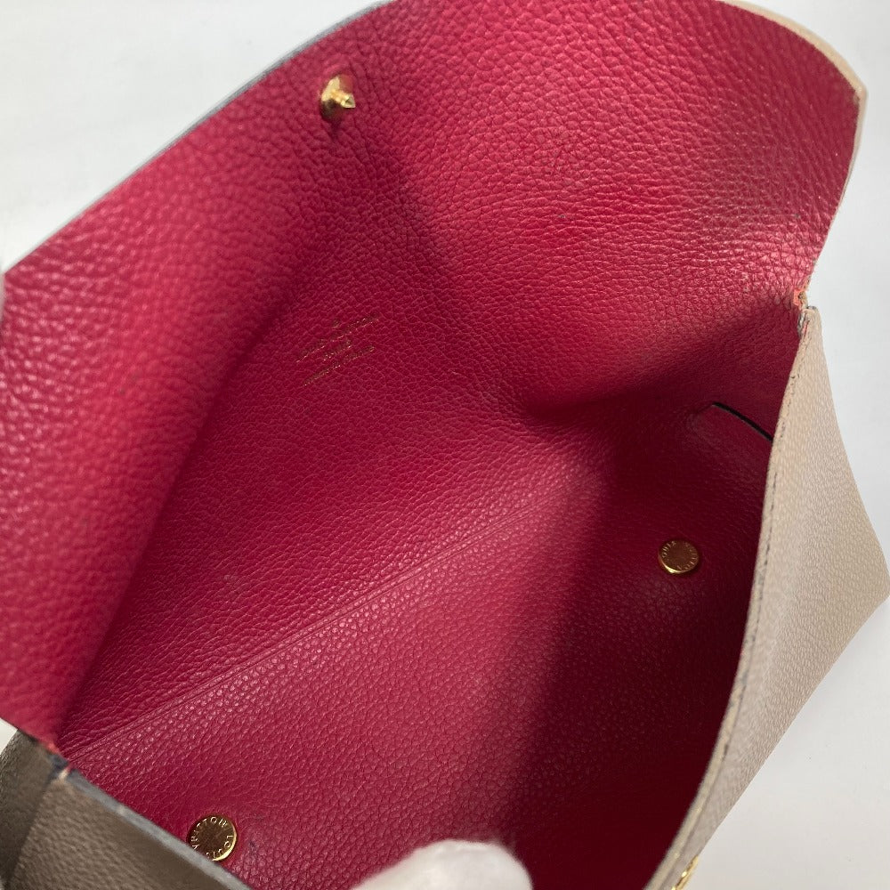 LOUIS VUITTON Pouch M61477 leather beige pouch with flap Pochette Rivet GM