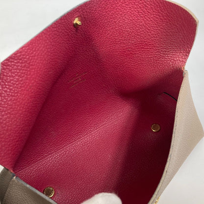 LOUIS VUITTON Pouch M61477 leather beige pouch with flap Pochette Rivet GM
