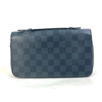 LOUIS VUITTON Long Wallet Purse N41590 Damier Cobalt Canvas Navy Damier Cobalt Zippy XL mens Used Authentic