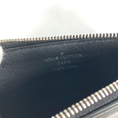 LOUIS VUITTON Coin case M62914 Taiga Leather black Taiga Coin card holder