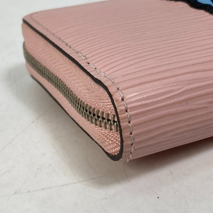 LOUIS VUITTON Coin case M63723 Epi Leather pink epi stories Zip around purse Women Used Authentic