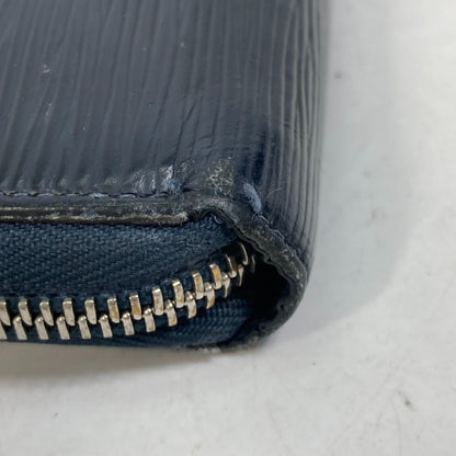 LOUIS VUITTON Long Wallet Purse M62644 Epi Leather Navy travel case long wallet Zippy Organizer NM