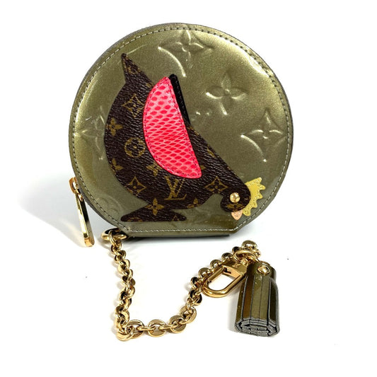 LOUIS VUITTON Coin case M91387 Monogram Vernis gold Monogram Vernis portomone cock