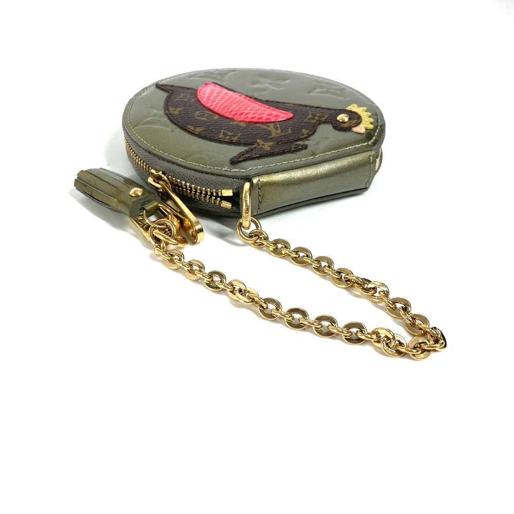 LOUIS VUITTON Coin case M91387 Monogram Vernis gold Monogram Vernis portomone cock