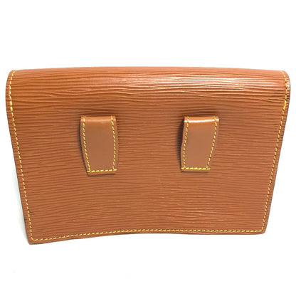 LOUIS VUITTON Pouch M52603 Epi Leather Brown Epi Santure Tilsit