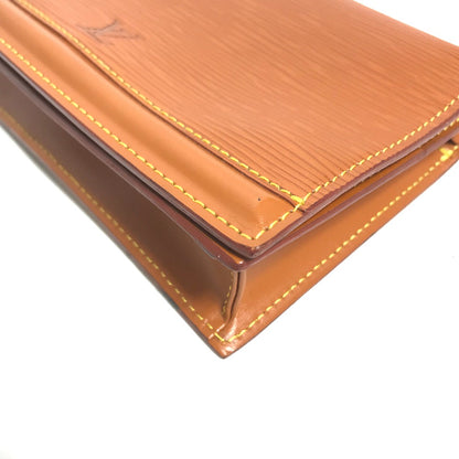 LOUIS VUITTON Pouch M52603 Epi Leather Brown Epi Santure Tilsit