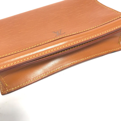LOUIS VUITTON Pouch M52603 Epi Leather Brown Epi Santure Tilsit