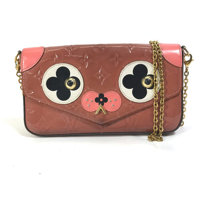 LOUIS VUITTON Shoulder Bag  M62767 Patent leather pink Monogram Vernis Pochette Felice Women Used Authentic