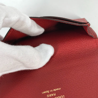 LOUIS VUITTON Card Case M58457 Monogram Ann Platt Leather Red Monogram Ann Platt Annevelt Cult De Vigitte Women Used Authentic