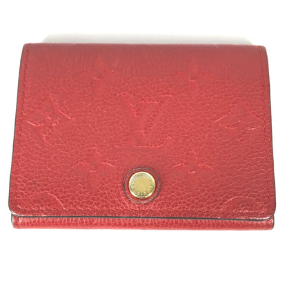 LOUIS VUITTON Card Case M58457 Monogram Ann Platt Leather Red Monogram Ann Platt Annevelt Cult De Vigitte Women Used Authentic