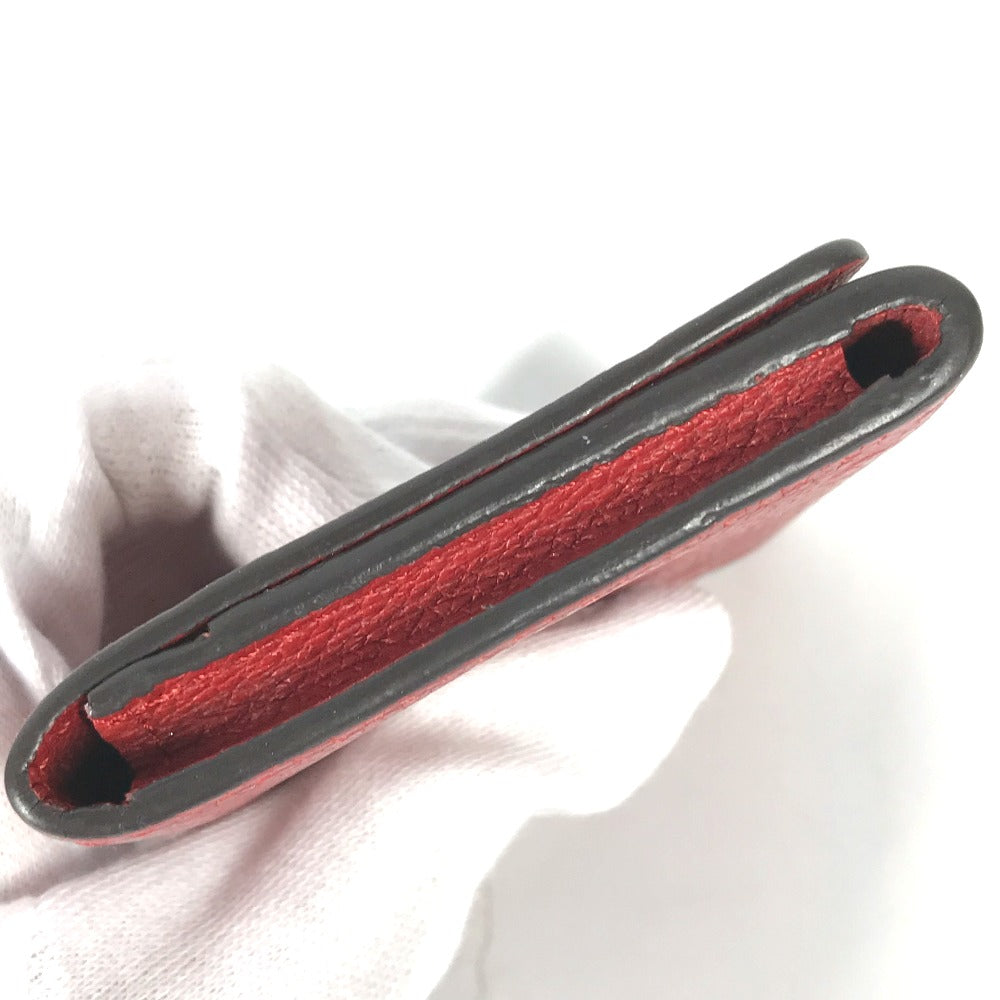 LOUIS VUITTON Card Case M58457 Monogram Ann Platt Leather Red Monogram Ann Platt Annevelt Cult De Vigitte Women Used Authentic