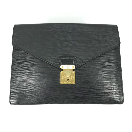 LOUIS VUITTON Clutch bag Ｍ54452 Epi Leather black Epi Porto Document Case