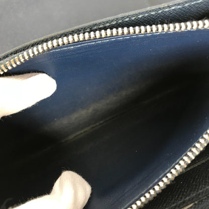 LOUIS VUITTON Long Wallet Purse M30515 Taiga Leather blue Taiga Zippy Organizer