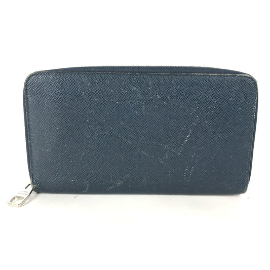 LOUIS VUITTON Long Wallet Purse M30515 Taiga Leather blue Taiga Zippy Organizer