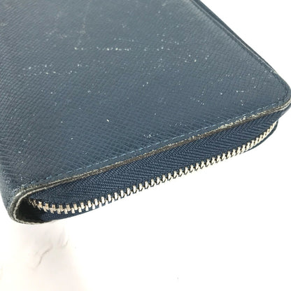 LOUIS VUITTON Long Wallet Purse M30515 Taiga Leather blue Taiga Zippy Organizer