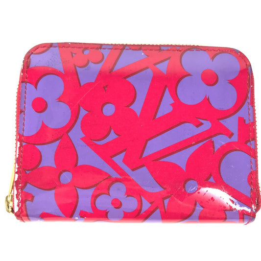 LOUIS VUITTON Coin case M90130 Patent leather purple 2014 Valentine Sweet Monogram Zip around purse