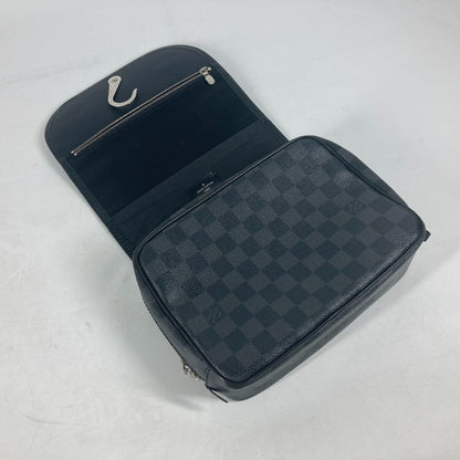 LOUIS VUITTON Pouch N41419  Damier Grafitto Canvas black Damier Grafitte Truth Suspendable