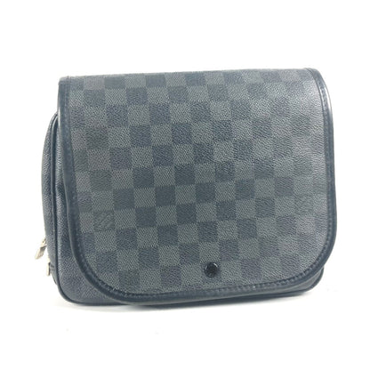 LOUIS VUITTON Pouch N41419  Damier Grafitto Canvas black Damier Grafitte Truth Suspendable