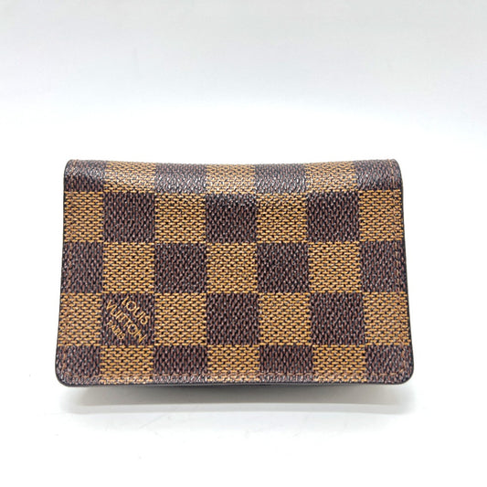 LOUIS VUITTON Card Case M60502 Damier canvas Brown Organizer De Poch