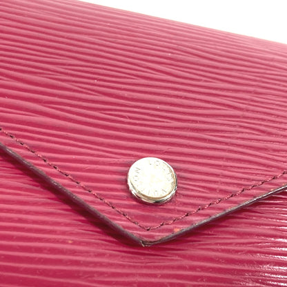 LOUIS VUITTON Trifold wallet M62171 Epi Leather purple Epi Portefeuille Victorine Women Used Authentic