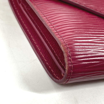 LOUIS VUITTON Trifold wallet M62171 Epi Leather purple Epi Portefeuille Victorine Women Used Authentic