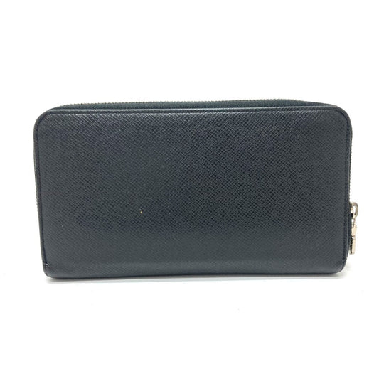 LOUIS VUITTON Long Wallet Purse M30056 Taiga Leather black Zippy Organizer NM