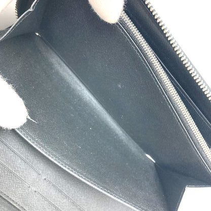 LOUIS VUITTON Long Wallet Purse M30056 Taiga Leather black Zippy Organizer NM
