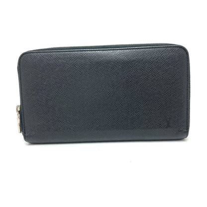 LOUIS VUITTON Long Wallet Purse M30056 Taiga Leather black Zippy Organizer NM
