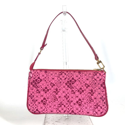 LOUIS VUITTON Accessory pouch M93166 PVC / Leather pink Cosmic Blossom Pochette Cosmic Women Used Authentic