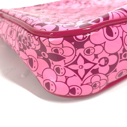 LOUIS VUITTON Accessory pouch M93166 PVC / Leather pink Cosmic Blossom Pochette Cosmic Women Used Authentic