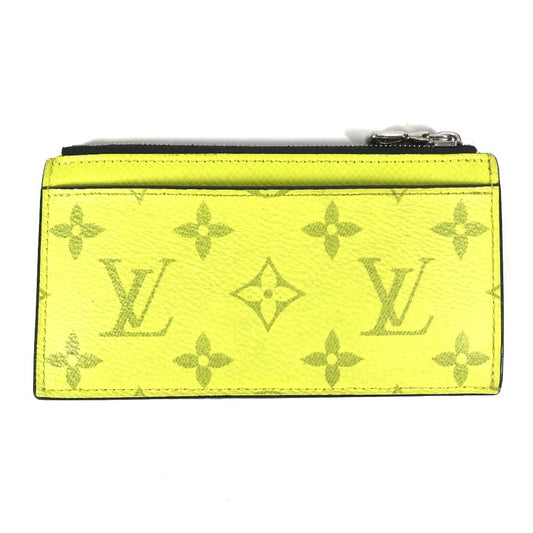 LOUIS VUITTON Coin case M30950 Taiga Leather, Monogram Canvas yellow Taigalama Coin card holder