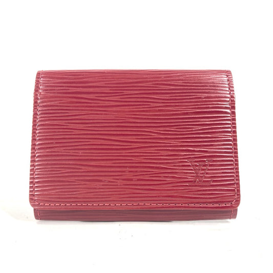 LOUIS VUITTON Card Case M8658M Epi Leather Red Epi Anneveld Cult de Visit
