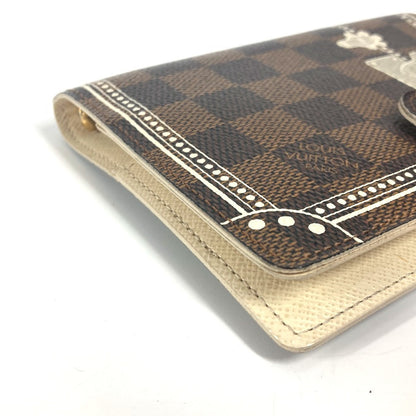 LOUIS VUITTON Notebook cover R20968 Damier canvas Brown Damier Agenda PM Trunk Pattern