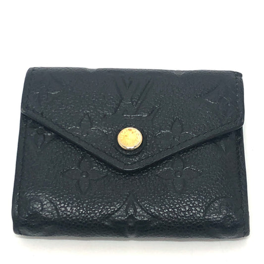 LOUIS VUITTON Trifold wallet M62935 Monogram Ann Platt Leather black Portefeuille Zoe
