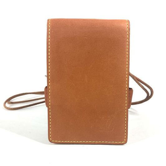 LOUIS VUITTON Card Case Nomad leather Brown Nomad Card Case with strap