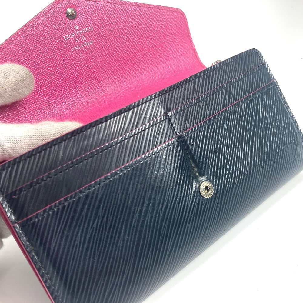 LOUIS VUITTON Long Wallet Purse M64322 Epi Leather black Epi Portefeuille Sarah