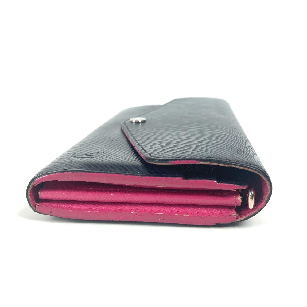 LOUIS VUITTON Long Wallet Purse M64322 Epi Leather black Epi Portefeuille Sarah
