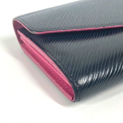 LOUIS VUITTON Long Wallet Purse M64322 Epi Leather black Epi Portefeuille Sarah
